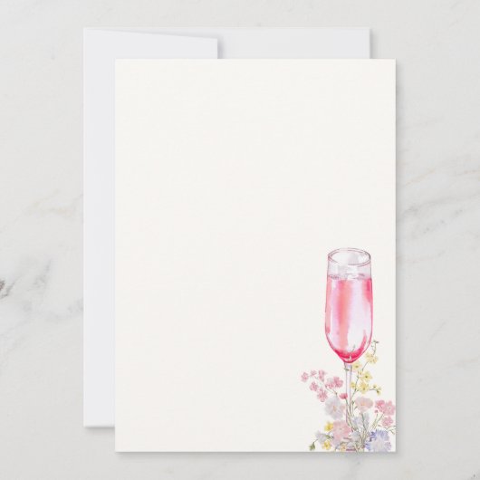 Invitation Elegant Calligraphy Brunch & Bubbly Bridal Shower (Dos)