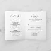 Invitation Elegant Calligraphy Photo Modern Wedding (Intérieur)