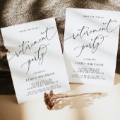 Invitation Elegant Calligraphy Script Retirement Party