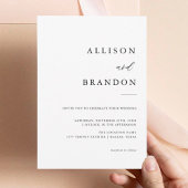 Invitation Elegant Calligraphy Simple Wedding
