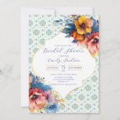 Invitation Elégant carrelage marocain Floral (Devant)