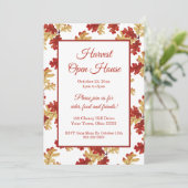Invitation Elegant Cas de Foliage Harvest Leaves Open House (Debout devant)