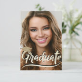 Invitation Élégant Casquette de Parties scintillant, Fête de  (Debout devant)