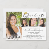 Invitation Élégant Casquette d'or 4 photo (Devant)