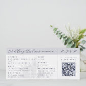 Invitation Elegant Castle Plane Ticket Destination Wedding  (Debout devant)