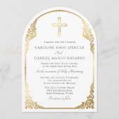 Invitation Elegant Catholic Mass Wedding (Devant)