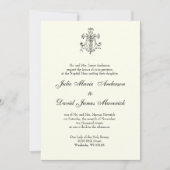 Invitation Élégant catholique Mariage religieux (Devant)