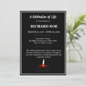 Invitation Elegant Celebration of Life Memorial Service  (Debout devant)