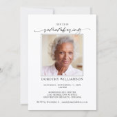 Invitation Elegant Celebration of Life Photo Memorial (Dos)