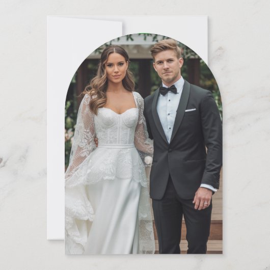 Invitation Elégant Céleri et Mariage photo vert de la forêt (Dos)