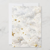Invitation Élégant Céleste Lune et étoiles Mariage (Dos)