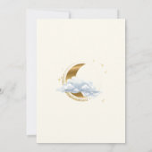 Invitation Elegant Celestial Beige Script Baby Shower  (Dos)