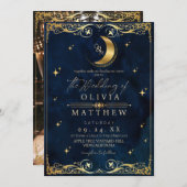 Invitation Elegant Celestial Blue Wedding  (Devant / Derrière)