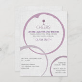 Invitation Élégant Cercles De Vin Brainage Douche nuptiale In (Devant / Derrière)