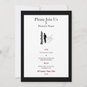 Invitation Elégant cerf formel "bachelor party" (Dos)