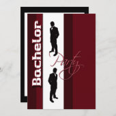 Invitation Elégant cerf formel "bachelor party" (Devant / Derrière)