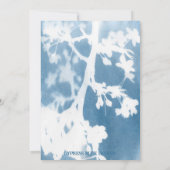 Invitation Elégant Cerisier Blossom Cyanotype Mariage Invitat (Dos)