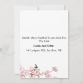 Invitation Élégant Cerry Blossom Virtual Engagement Party (Dos)