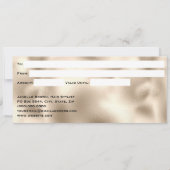 Invitation Élégant certificat cadeau Iridescente et Pearl Foi (Dos)