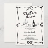 Invitation Elegant C'est l'Amour Mariage Shower (Devant / Derrière)