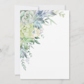 Invitation Élégant Chalice Succulents première sainte communi (Dos)