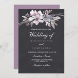 Invitation Elégant Chalkboard Purple Floral Mariage d'hiver<br><div class="desc">Elégante Chalkboard Purple Floral Winter Wedding Invitation Collection correspondante à Niche et Nest store. Avec l'aimable autorisation de : https://www.etsy.com/shop/SmallHouseBigPony</div>