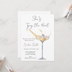 Invitation Elegant Champagne  anneau Shower de mariage