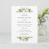 Invitation Elégant Champagne Aquarelle Mariage Floral (Debout devant)