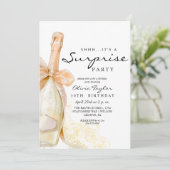 Invitation Elégant Champagne d'or 30e anniversaire (Debout devant)