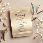 Invitation Elégant Champagne Gold Glamor Luxe Mariage<br><div class="desc">Une élégante parties scintillant d'or chic et minimaliste de Champagne Faire-part de mariage de luxe glamour est parfait pour toute fille classe et sophistiquée.Cette parties scintillant d'or exquise et éblouissante avec design de centre double carré d'or géométrique est parfait pour l'événement tendance et élégant girly party. Customisez ce design avec...</div>