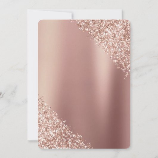 Invitation élégant champagne or mariage de luxe (Dos)