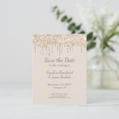 Invitation Elégant Champagne Parties scintillant Mariage Enre (Debout devant)