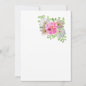 Invitation Élégant Champagne Rose Floral Petit déjeuner (Dos)