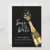 Invitation Elegant Champagne Save the Date Wedding (Devant)