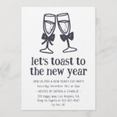 Invitation Elegant Champagne Toast New Year’s Eve Party (Devant)