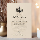Invitation Elegant Chandelier Birthday Celebration