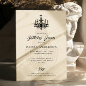 Invitation Elegant Chandelier Birthday Celebration