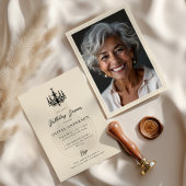 Invitation Elegant Chandelier & Photo Birthday Celebration