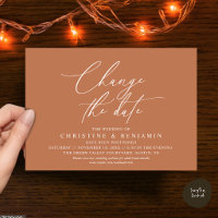 Élégant Changement de Date Report de Mariage