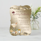 Invitation Élégant, Chapeau de Père Noël, Cocktail orange Noë (Debout devant)