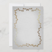 Invitation Elégant chariot or Livre blanc Mariage (Dos)