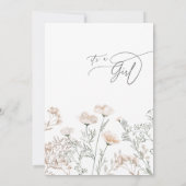 Invitation Élégant charme violet Baby shower Fleur sauvage (Dos)