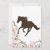 Invitation Élégant Charro Quinceanera blanc rose floral (Dos)