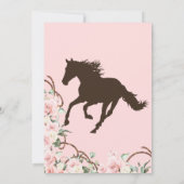 Invitation Elégant Charro Quinceanera blanc rose floral Invit (Dos)