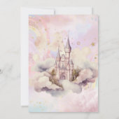 Invitation Élégant Château de la Couronne Princess Rainbow An (Dos)