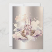 Invitation Elégant Château de la Couronne Princesse Anniversa (Dos)
