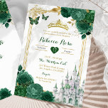 Invitation Elégant Château Royal Vert Floral Quinceañera<br><div class="desc">Elégant Château Royal Vert Floral Quinceañera Invitation</div>