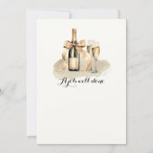 Invitation Elégant Cheers Laughtes Larmes Champagne Retraite (Dos)