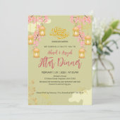 Invitation Elegant Cherry Blossom & Lanterns Iftar Dinner (Debout devant)