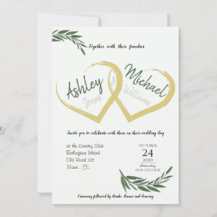 Invitation Élégant Chic Aquarelle Verdure Mariage Cordial